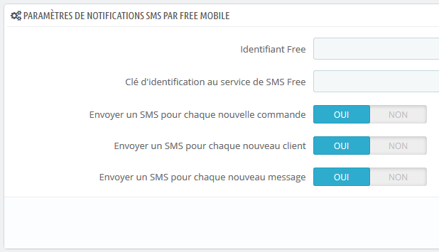Notifications SMS Free
